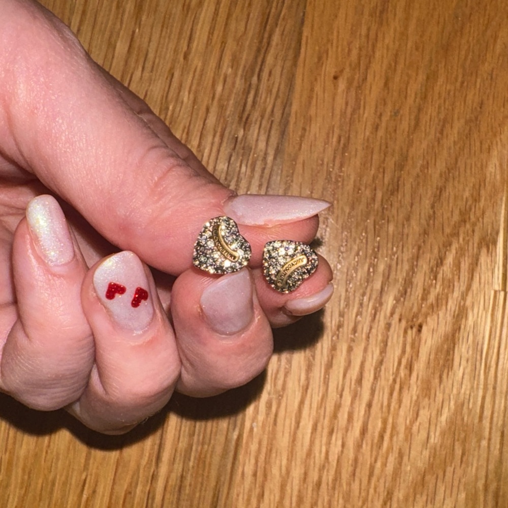 Juicy Couture Gold and Silver Heart Earrings
